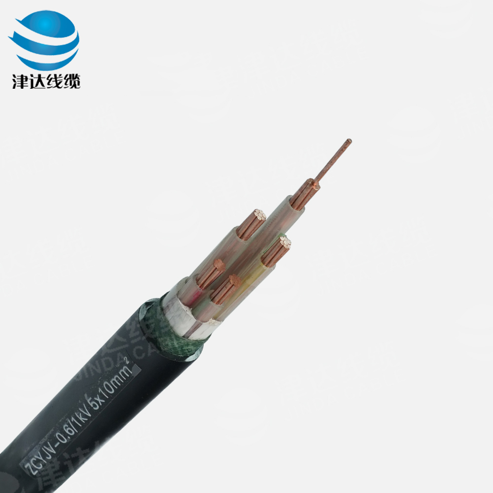 ZC-YJV 5*10铜芯交联聚乙烯绝缘聚氯乙烯护套阻燃C类电力电缆